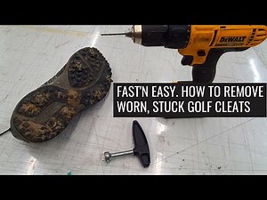 Fast'N Easy. How to remove worn golf cleats / spikes.