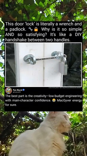 Wrench and Padlock Door Lock Looks Surprisingly Clever