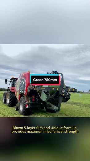 Custom Green 750mm Silage Bale Wrapping Film Factory
