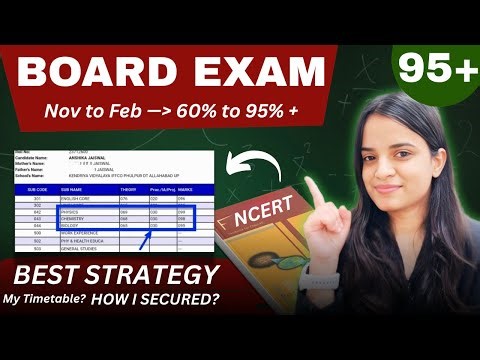 HOW I SCORE 95 % IN BOARDS 🔥My Strategy & Timetable I used in last 3 month✅ CLASS 12 &10 📝 imp topic