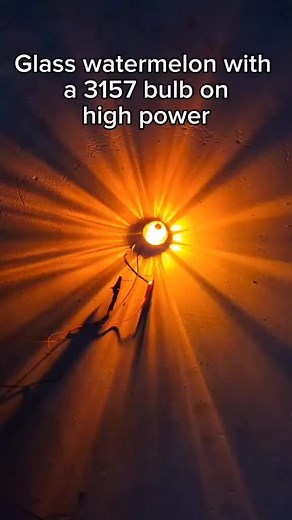 3157 LED Bulb vs Glass is Class Watermelon Light