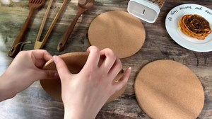 Panitay 16 Pack Thick Cork Hot Pads Cork Trivets for Hot Dishes - 8 Inch Heat Resistant Multifunctional Large Coasters Set for Kitchen, Table, Countertop