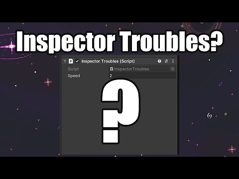 Your Inspector not showing anything in Unity? Watch this!