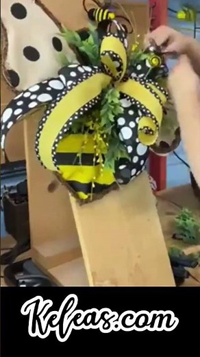 DIY Jumbo Bumble Bee Door Hanger | Whimsical Summer Wreath Design Tutorial
