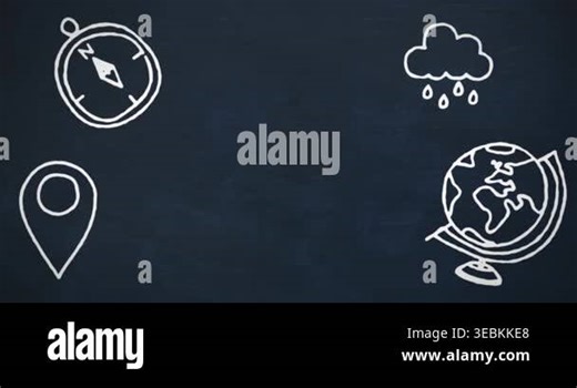 Animation of mathematical equations with school icons on blue background. Education and learning concept digitally generated video Stock Video Footage - Alamy