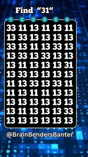 Test Your Observation Skills With This FAST Number Game! #shorts