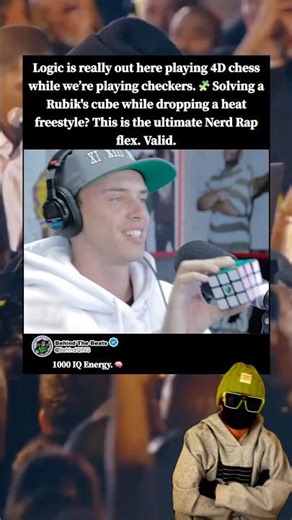 1000 IQ Energy. 🧠 #Logic #RubiksCube #Freestyle #Genius #NerdRap #RattPack #HipHopSkills #Live