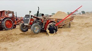 The tractor failed to pull out the trolley stuck in the soil | Fun Time