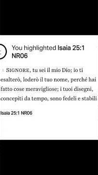 Verso del giorno: Isaia 25:1