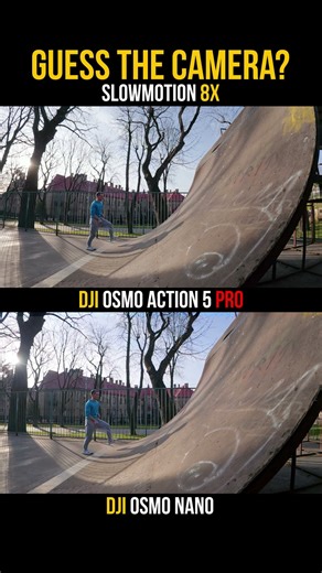 DJI Osmo Nano vs Action 5 Slowmotion