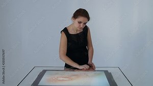 Drawing with sand. Drawing sand on a screen. Sand Artist. Hands draws. Animation