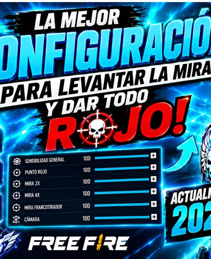 SENSIBILIDAD 👹 para dar TODO ROJO en la NUEVA ACTUALIZACIÓN de FREE FIRE 2026 ✅ #freefiremexico #sensibilidadefreefire #configuracionesfreefire #todorojofreefire #headshotfreefire
