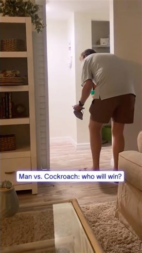 Cockroach Attack: instant Panic Mode!#fyP#funny #cockroach #prank #insects