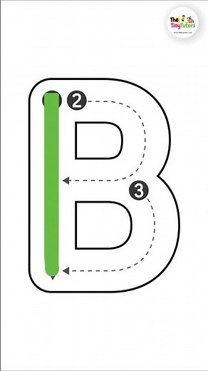 How to Write Letter B | Learn to Write Alphabet B for Kids #kidslearning