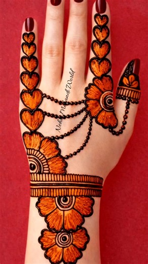 Navratri Special Mehandi design for back hand #mehndi #mehndidesign #mehandi #henna #shorts