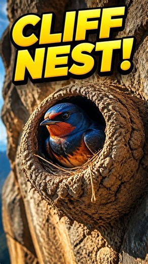 How Bird Built a WATERPROOF House Out of Mud?! 😱 #shorts #birds #facts