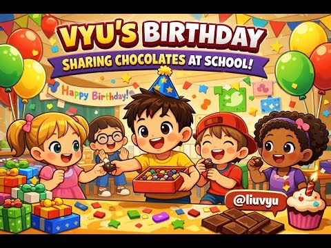 vyu ne gifts or chikki distribute kiye school me