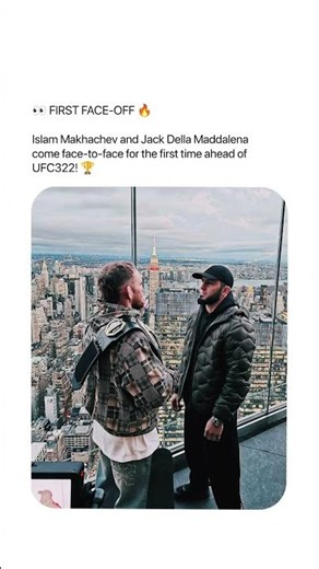 First Face Off! Islam Makhachev vs Jack Della Maddalena | UFC 322 Intense Staredown
