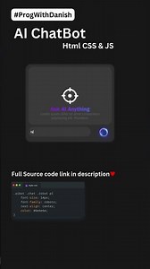 AI ChatBot Html CSS Js #learnhtml5andcss3 #coding