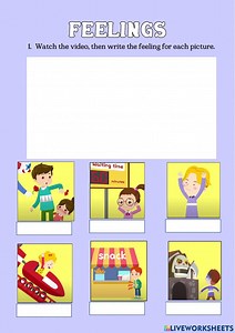 Feelings online exercise for elementary