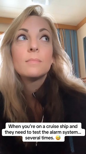 I love working on cruise ships but every now and then they need to test the ships speakers and alarms. This particular day we were in wet dock (no guests) and they played this alarm every minute for hours! Funny the weird things that go on behind the scenes! However I can’t be too upset because it’s all in the name of safety. That’s why the crew also does routine safety drills even while sailing with guests—to make sure everyone is trained for the safety of everyone onboard. #cruise #cruising #c