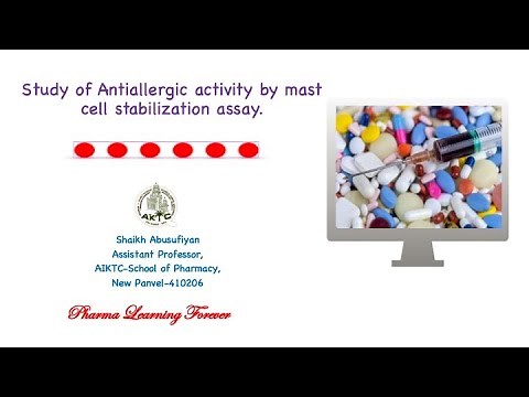 Study of Antiallergic activity by mast cell stabilisation assay.