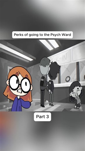 Perks of going to the psych ward#illy #cartoon #viral | cartoon