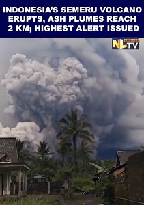 56K views · 1.1K reactions | INDONESIA’S SEMERU VOLCANO ERUPTS, ASH PLUMES REACH 2 KM; HIGHEST ALERT ISSUED Indonesia’s Semeru volcano erupted on Wednesday, sending ash plumes up to 2 km high. Authorities raised the alert to the highest level and urged residents to stay at least 2.5 km from the crater. #Indonesia #SemeruVolcano #VolcanoEruption #AshPlume #DisasterAlert #RingOfFire #SafetyWarning #nltv #nltvnews | NLTV | Facebook