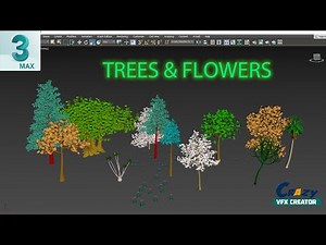 TREES & FLOWERS IN 3DS MAX | 3DS MAX FULL MODELLING TUTORIAL