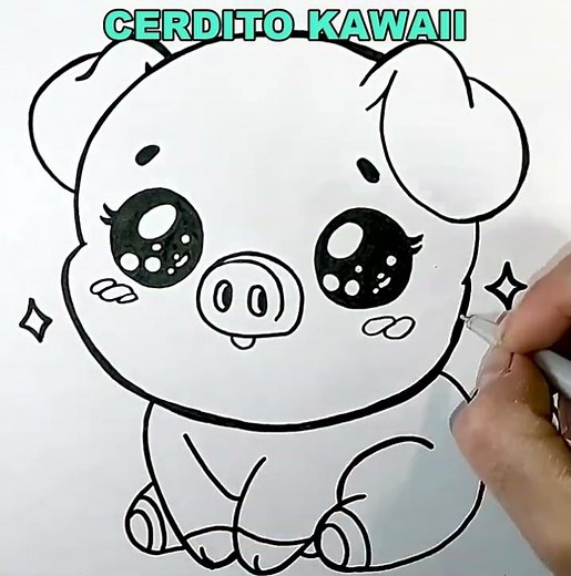 Dibujamos y Coloreamos Un Cerdito Kawaii | Dibujos para niños