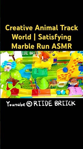 Fun Animal Track Marble Run | Creative Dino Block Race ASMR