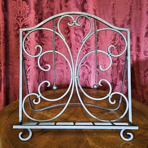 Vintage Wrought Iron Cookbook Stand, French Country Kitchen Decor - Etsy
