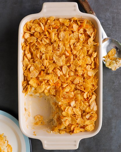The Best Vegan Funeral Potatoes with Easy Cream of "Chicken" Soup Base - Monson Made This