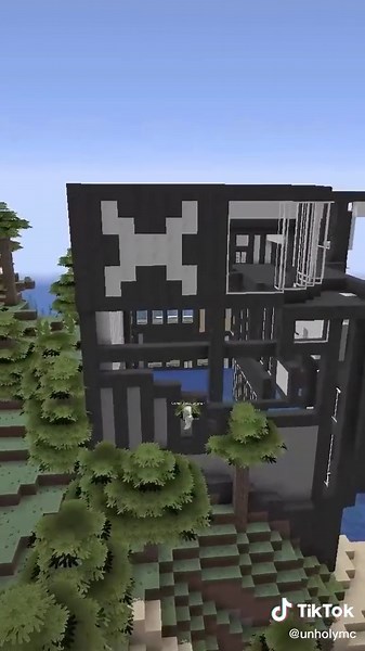 Luxurious Cliffside Mansion Build in Minecraft