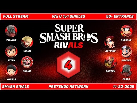 SM4SH Rivals #4 - Wii U 1v1 Singles (FULL STREAM)