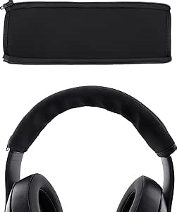 BlingKingdom Headphone Headband Cover Headphones Replacement Band Headband Protector with Zipper (Black)
