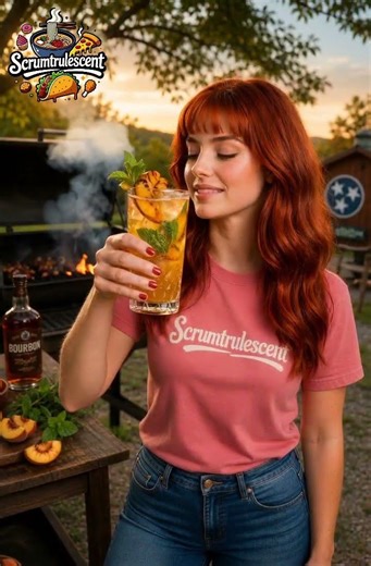 Grilled Peach Bourbon Smash 🍑🥃🍹