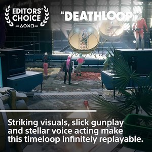 Colt may be trying to break the loop, but we want to keep playing... Deathloop is our newest Editors' Choice pick: http://play.st/EditorsChoice - Colt essaie peut-être de briser la boucle, mais nous voulons continuer à jouer... Deathloop est notre nouvelle sélection du Editors' Choice: http://play.st/EditorsChoice | PlayStation