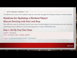 How to Update a Mocked Object in Python for Effective Unit Testing