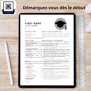 Modèle De CV Moderne Pour Étudiant | Idéal Pour Premiers Emplois Et Stages | Facile à Modifier Sur Canva - Etsy Canada