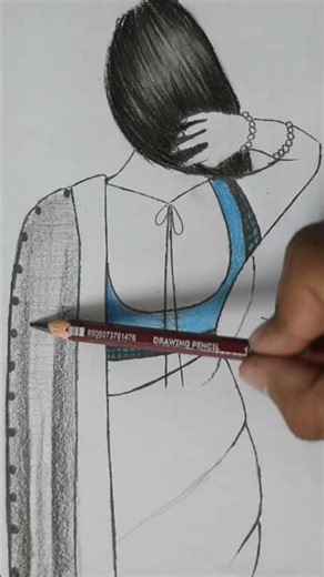 Beautiful Girl Pencil Sketch ✏️ | Handmade Realistic Drawing ❤️ #shorts