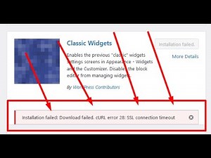 Installation failed Download failed cURL error 28 SSL connection timeout | Devamir Tech