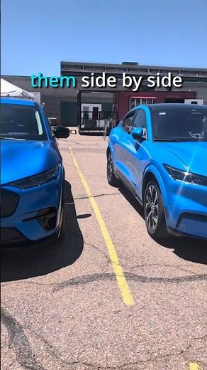 Mustang Mach-E - Grabber Blue vs Velocity Blue #mustangmache #summeronshorts