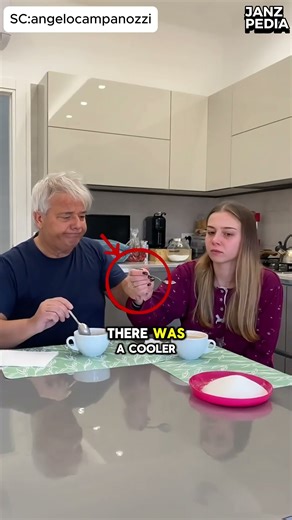 Dad’s Hilarious “Excavator” Trick for Adding Sugar! 😂☕️