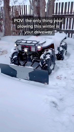 Honda ATV Snow Plowing | Winter Plow Mod with Honda Foreman TRX 300 | POV Video
