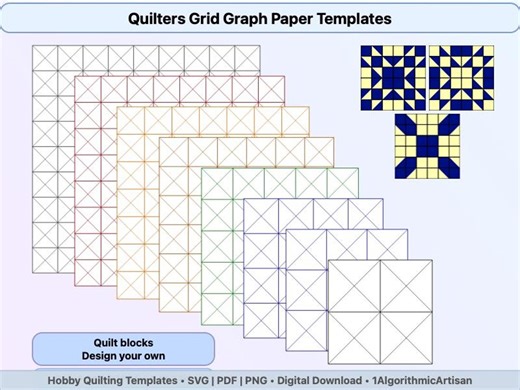 Quilter's HST Graph Paper • Svg | Png | Pdf • Printable Quilt Grid Planner | Gridded Quilt Paper | Quilt Block Design Sheet | Templates - Etsy UK