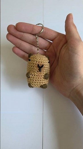 🦫 Crochet Capybara Keychain ✨ Cute Handmade Companion