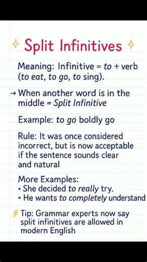 What are Split Infinitives? | Easy Grammar Trick