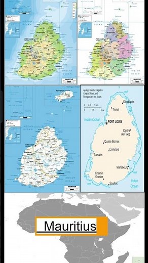 mauritius map and city with famous | world map of countries|# countries map|# famous countries
