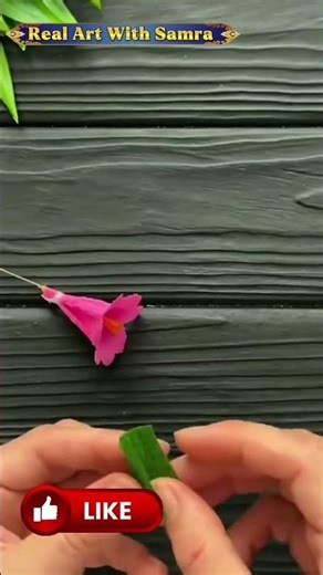 DIY Crepe Paper Flower 🌺 Easy & Beautiful Handmade Craft!”#yt shorts